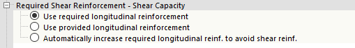 Determining Shear Capacity from Longitudinal Reinforcement Percentage ρl