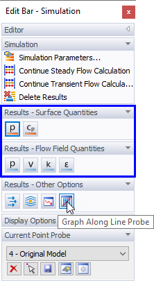 Edit Bar, Graph Along Line Probe