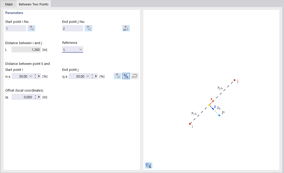 Defining Point Between Two Points