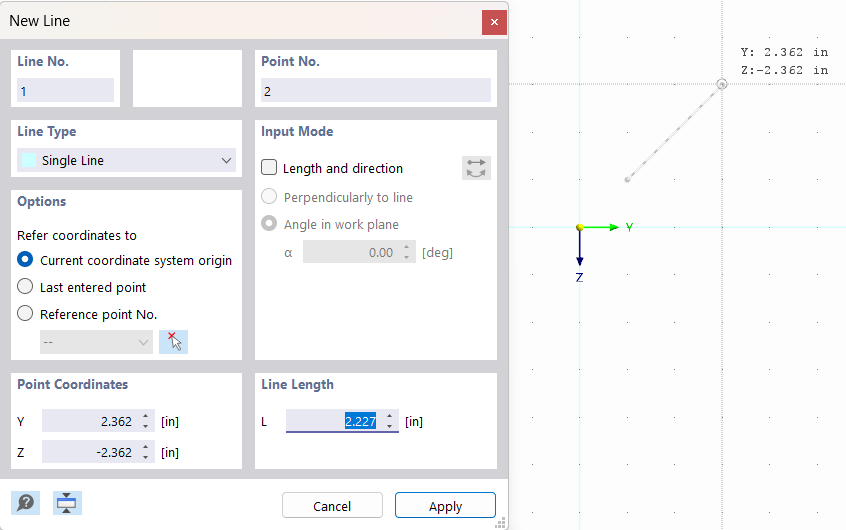 Creating Line Graphically