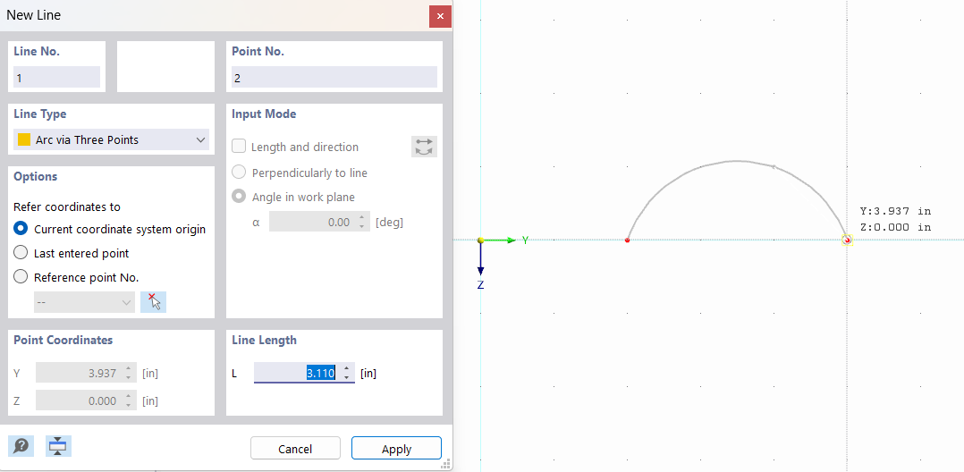 Creating Arch Graphically