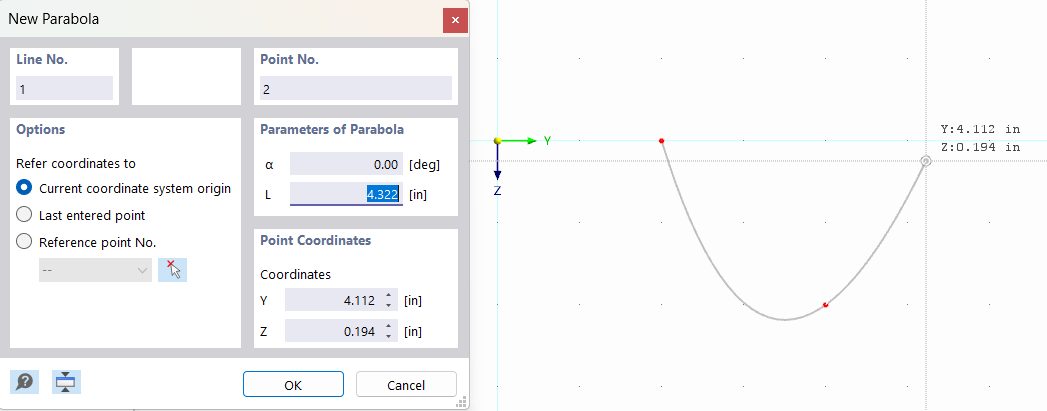 Creating Parabola Graphically