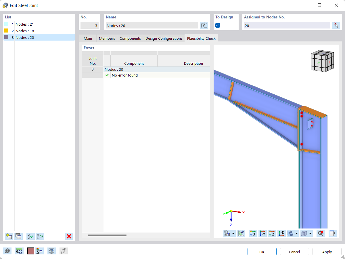 Plausibility Check | Steel Joints for RFEM 6