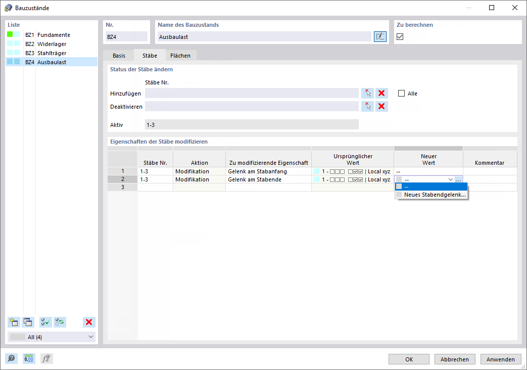 Modifying Member Hinge for Selected Members