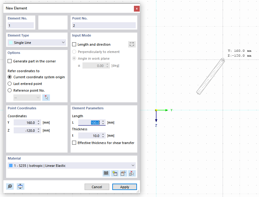 Setting Element Graphically