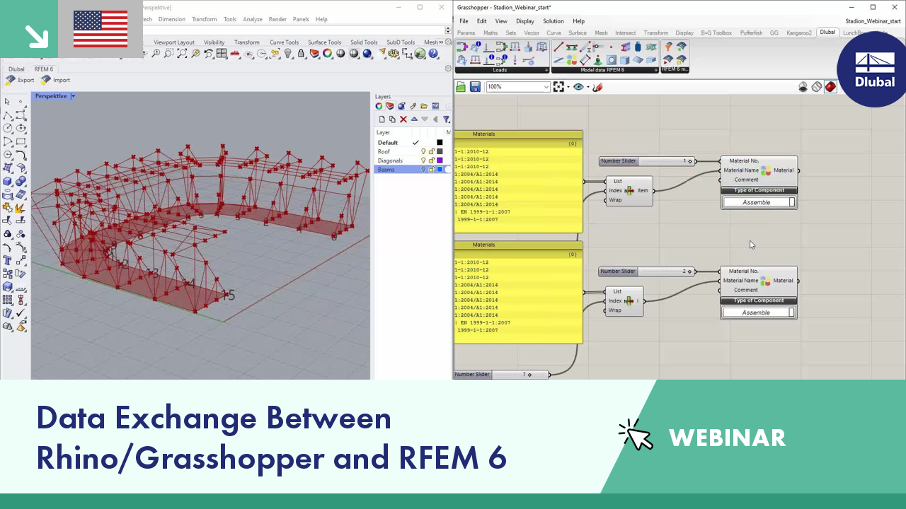 Data Exchange Between Rhino/Grasshopper and RFEM 6