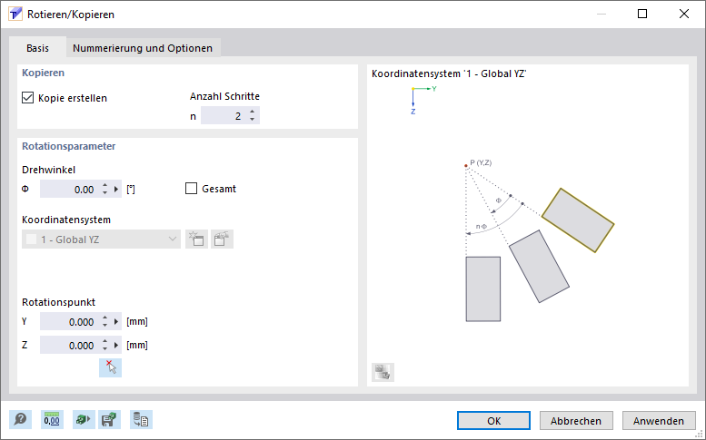 Dialog Box "Rotate/Copy"