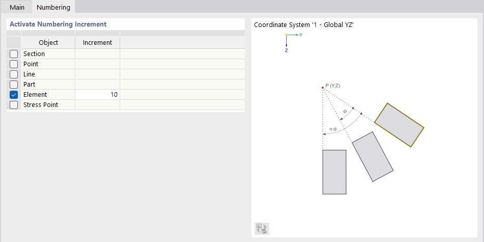 Adjusting Numbering