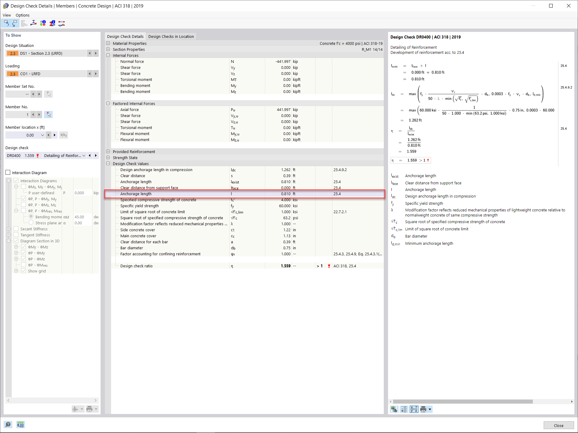 KB 001733 | Reinforced Concrete Column Design per ACI 318-19 in RFEM 6