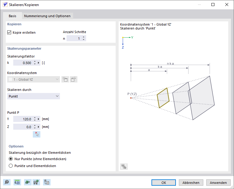 Dialog Box "Scale"