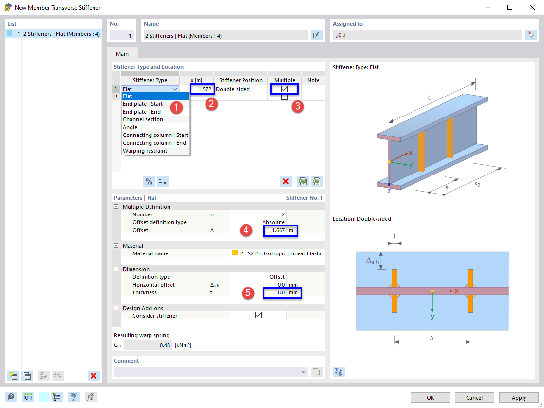 Defining Stiffener