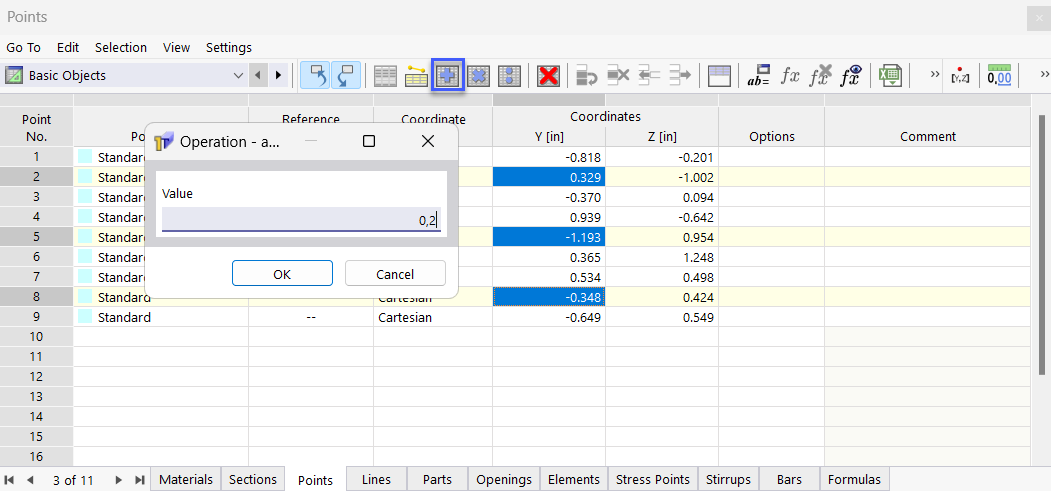 Adjusting Y-Coordinate of Selection