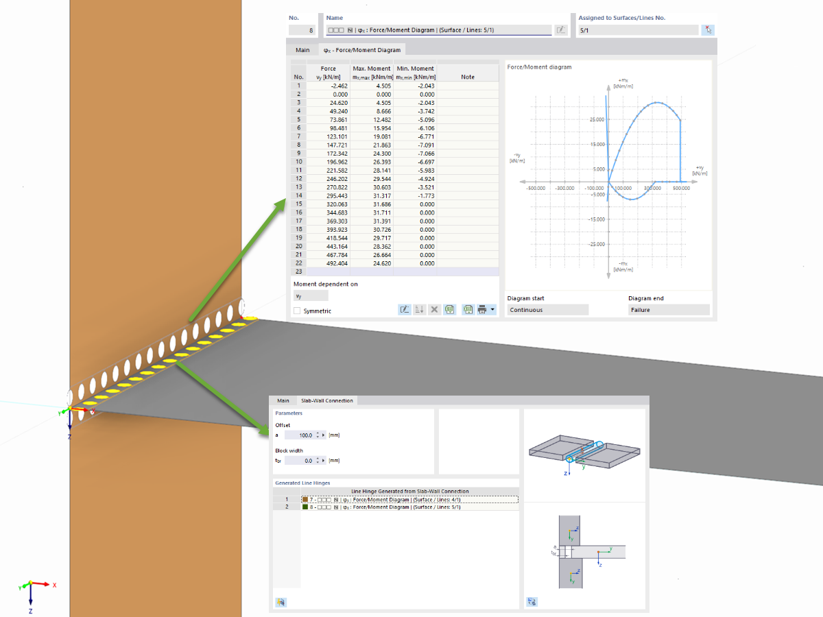 Slab-Wall Connection in RFEM