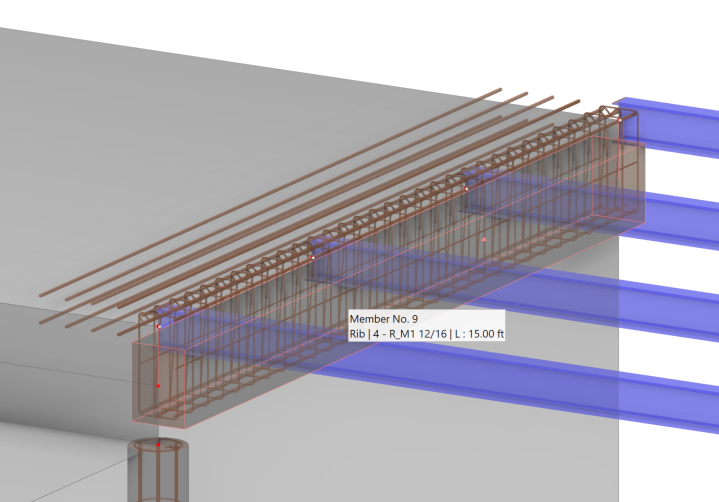 Rebars and Stirrups of Downstand Beam