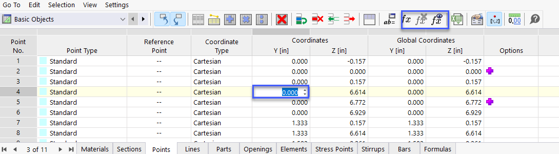 Button "Edit Formula" and Formula in Table Cell