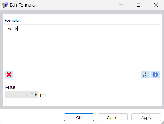 Dialog Box "Edit Formula"