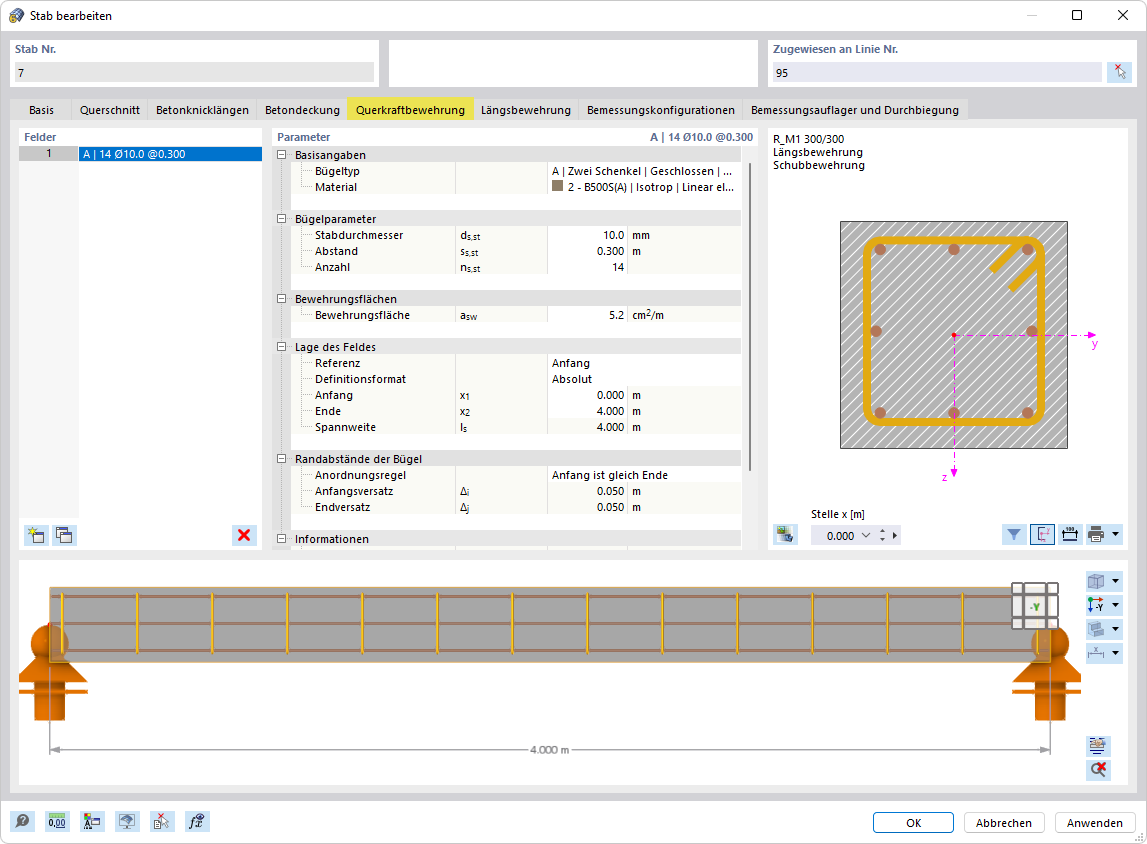 Editing Member | Shear Reinforcement