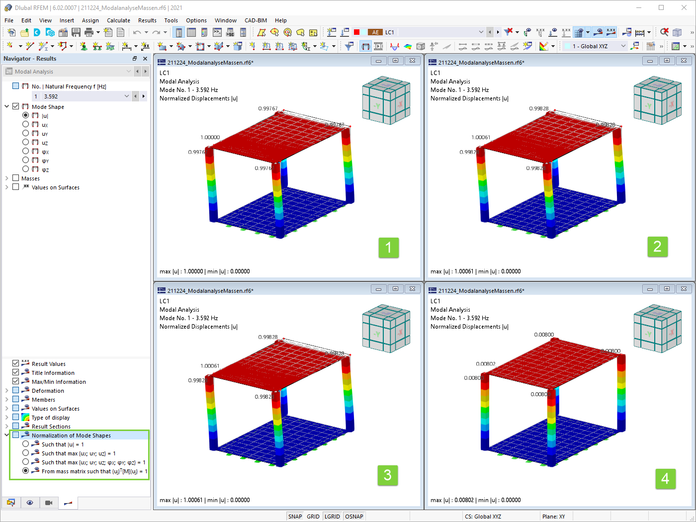 Standardization of Mode Shapes