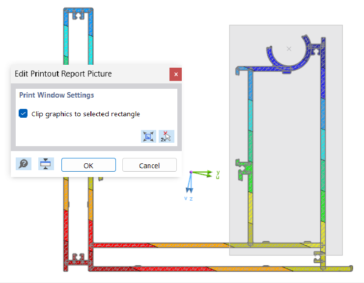 Defining Area for Printout in Graphic