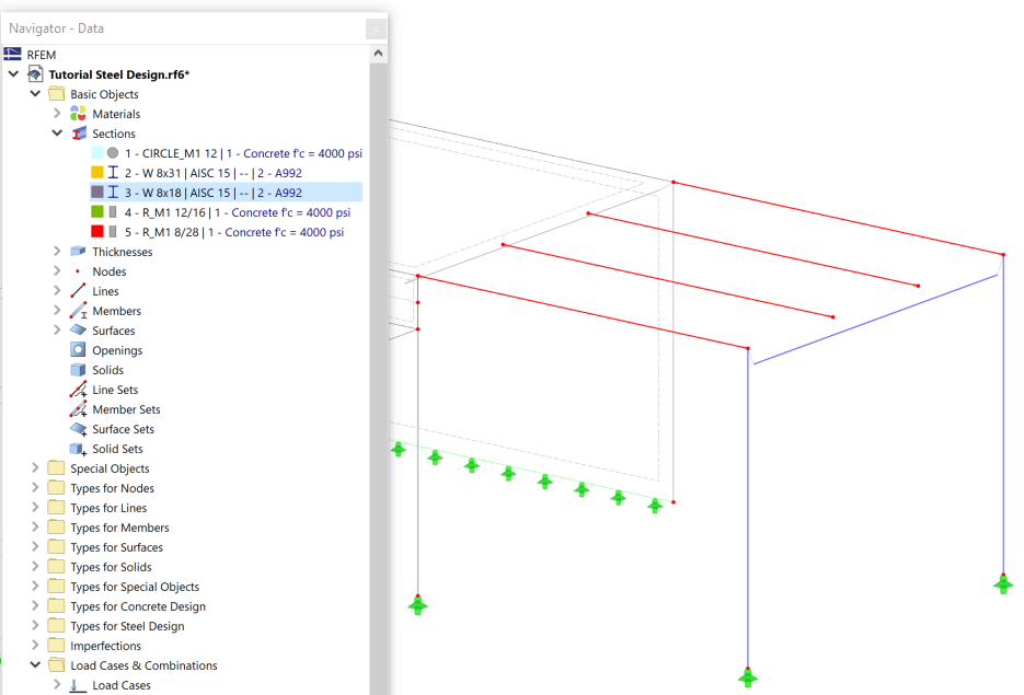 Selecting Platform Girders via Navigator