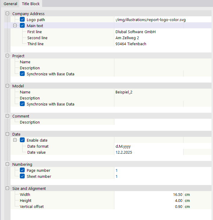 Adjusting Data for Title Block