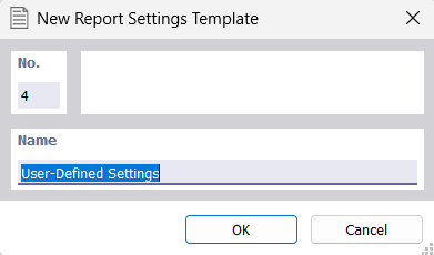 Saving Settings as Template