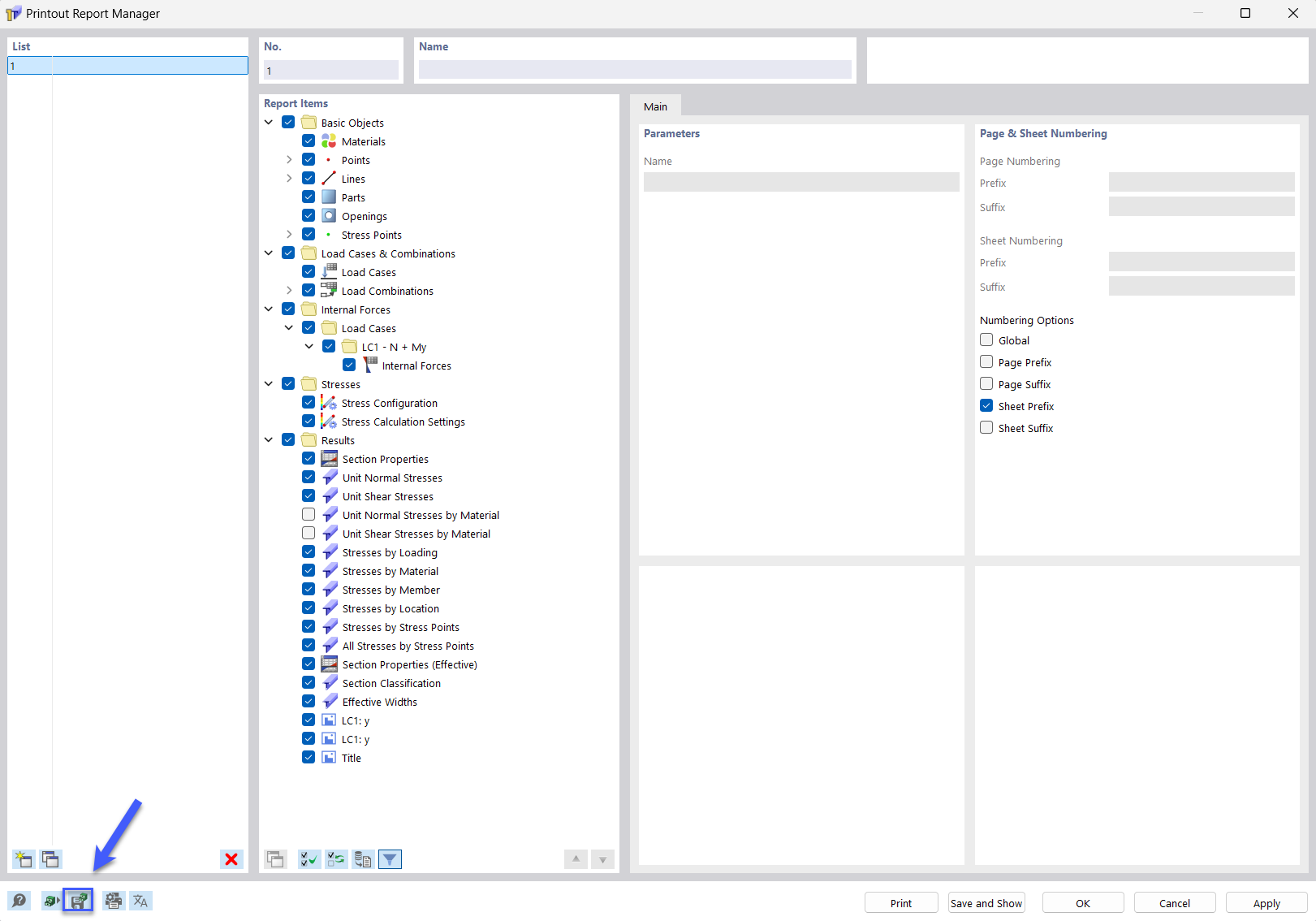 Saving Selected Printout Report as Template