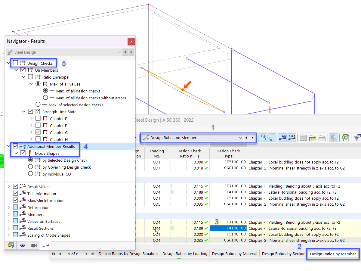 Displaying Mode Shape of Platform Girder