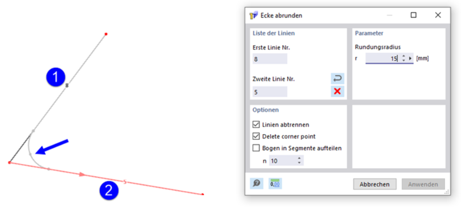 Dialog Box "Create Round Corner"