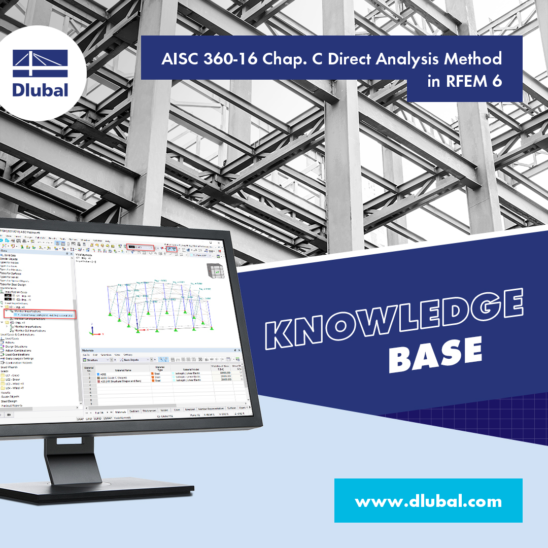 AISC 360-16 Chap. C Direct Analysis Method in RFEM 6