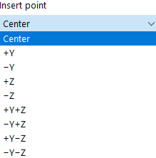 Selecting Insert Point