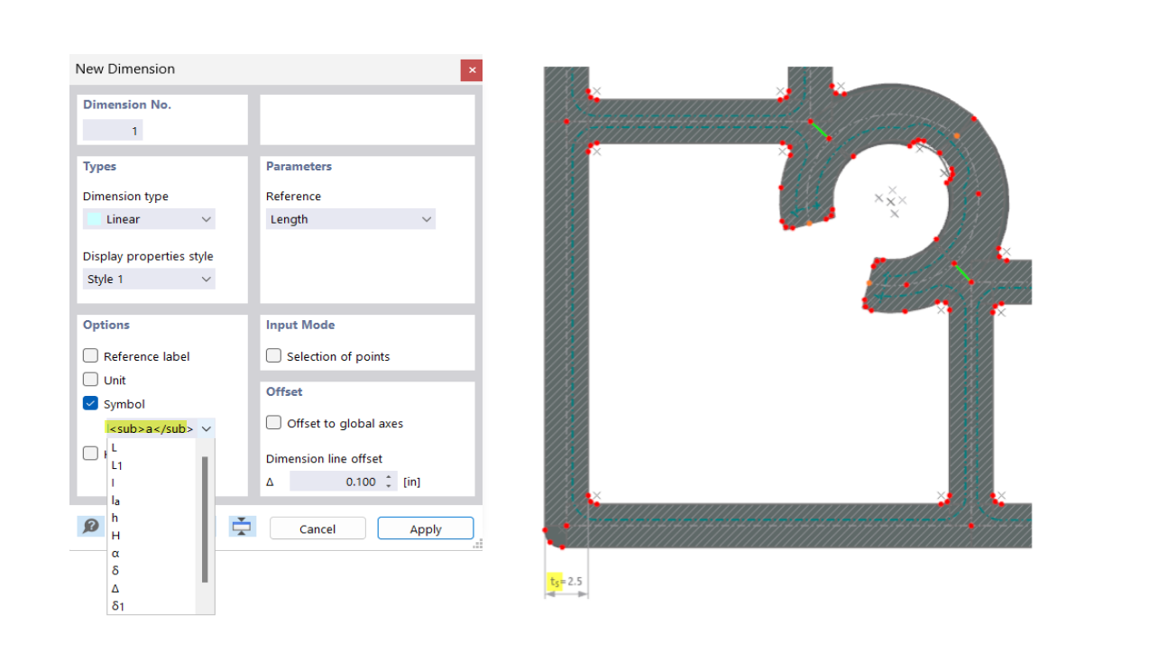 Using Dimensions with Symbol