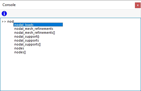 Autocompleting Commands in Console