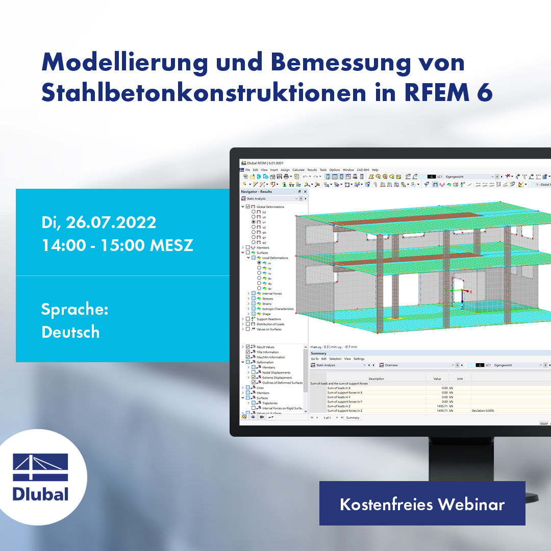 Modeling and Design of Reinforced Concrete Structures in RFEM 6