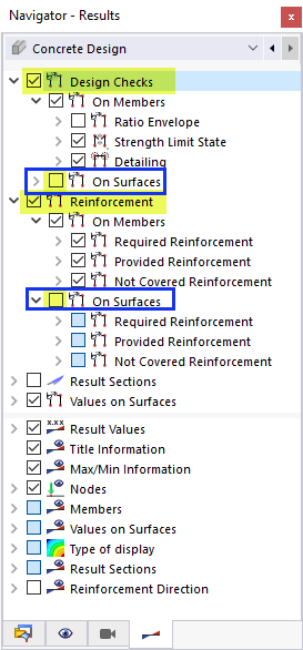 Switching off Surface Results