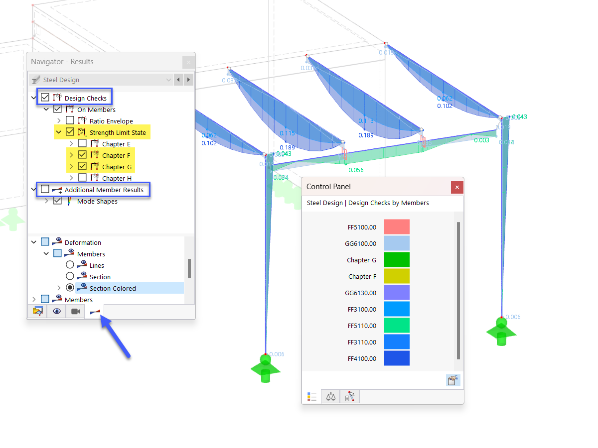 Displaying Strength Limit State Results