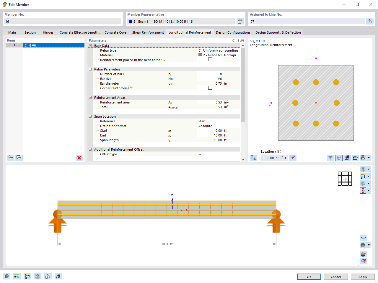 Defining Longitudinal Reinforcement