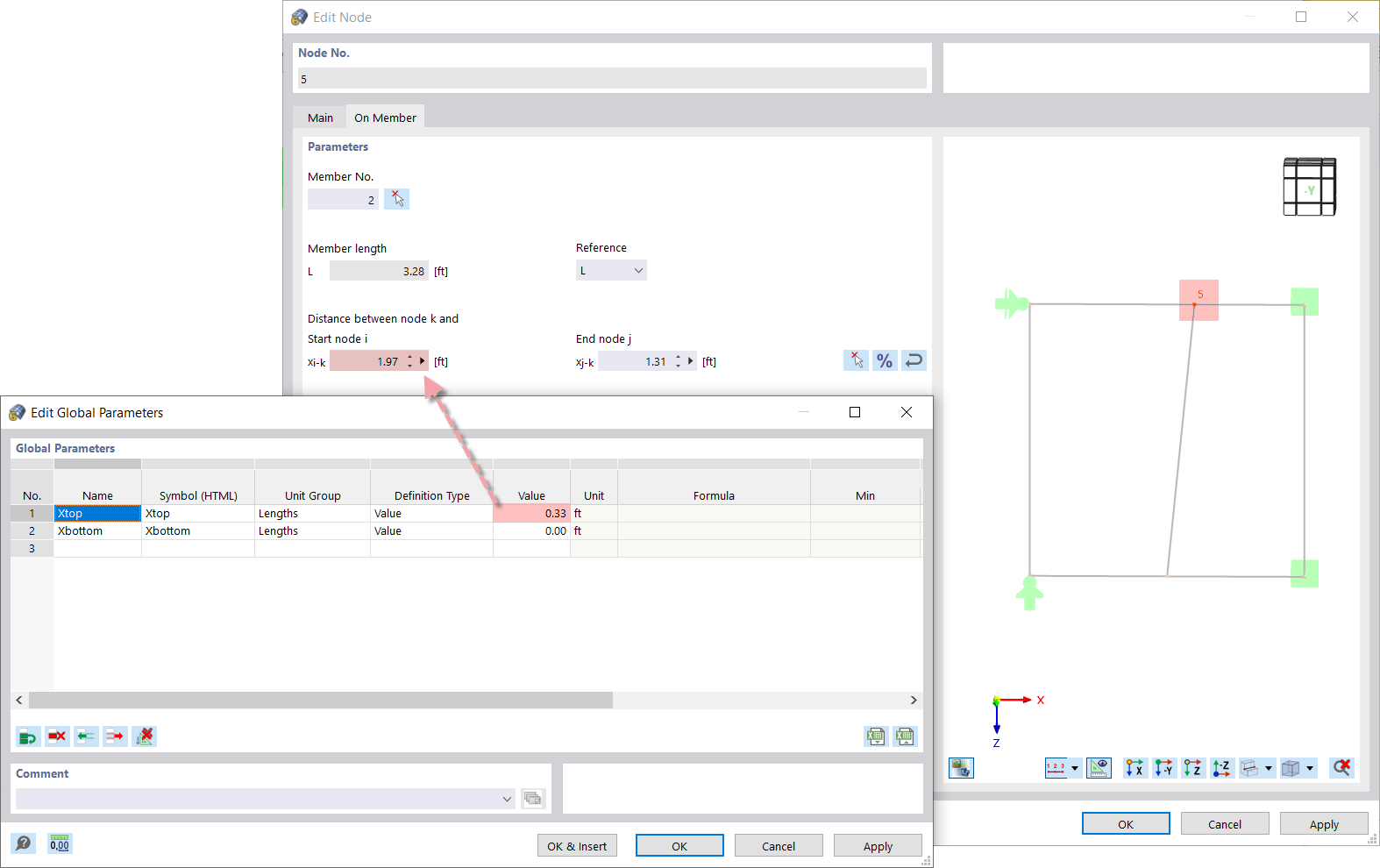 Defining New Value for Parameter