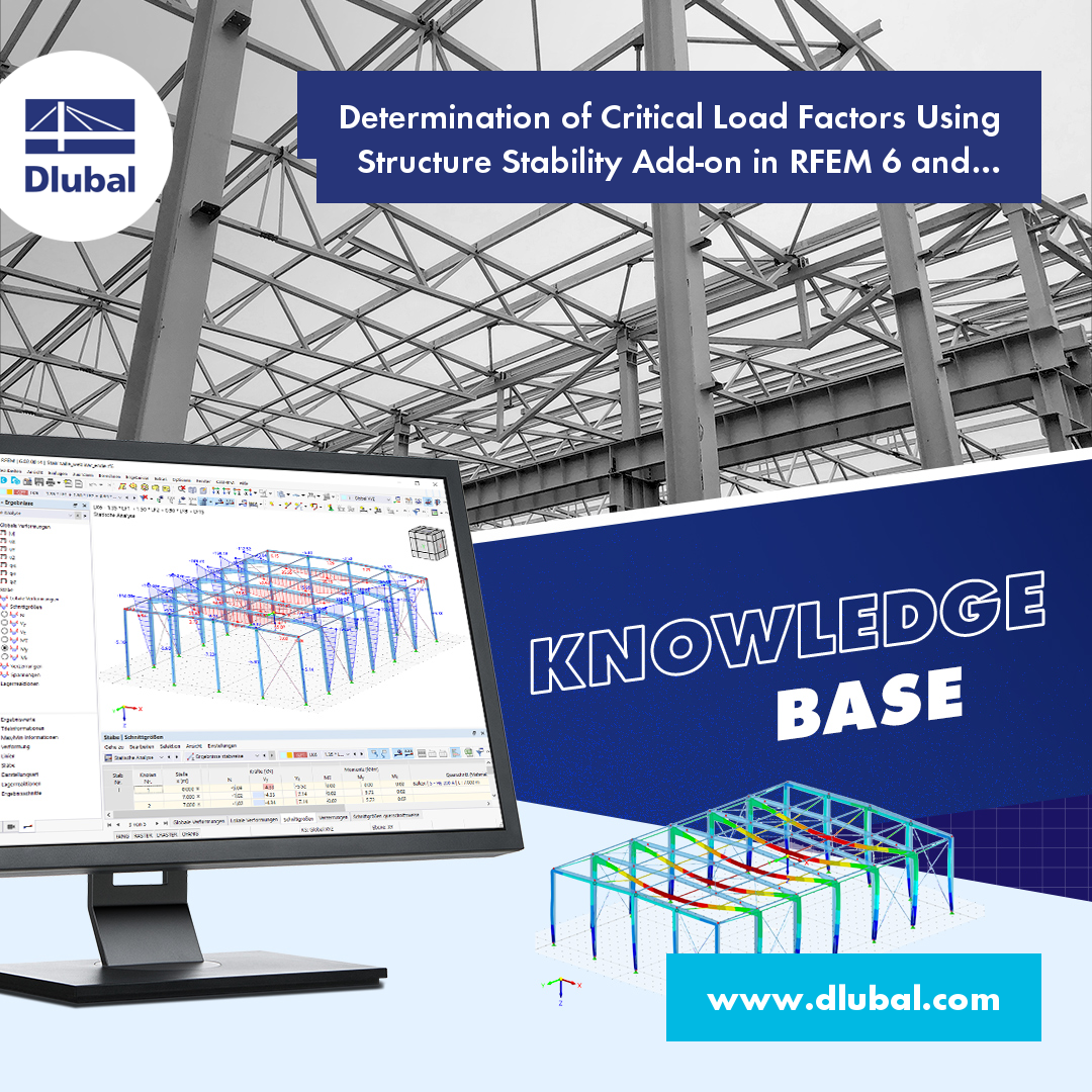 Determination of Critical Load Factors Using Structure Stability Add-on in RFEM 6 and RSTAB 9