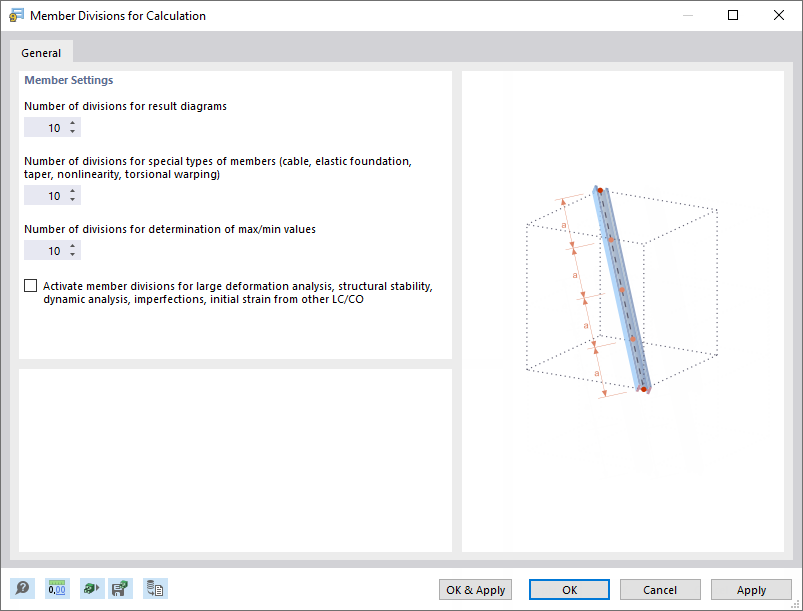 'Member Divisions for Calculation' Dialog Box