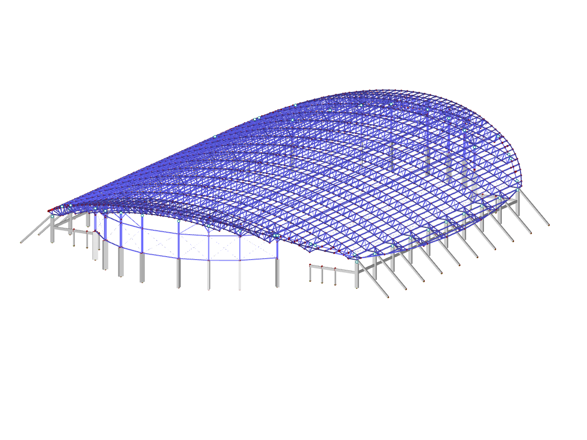 Model of Velodrome Project in RFEM (© Metalúrgica Vera SLR)