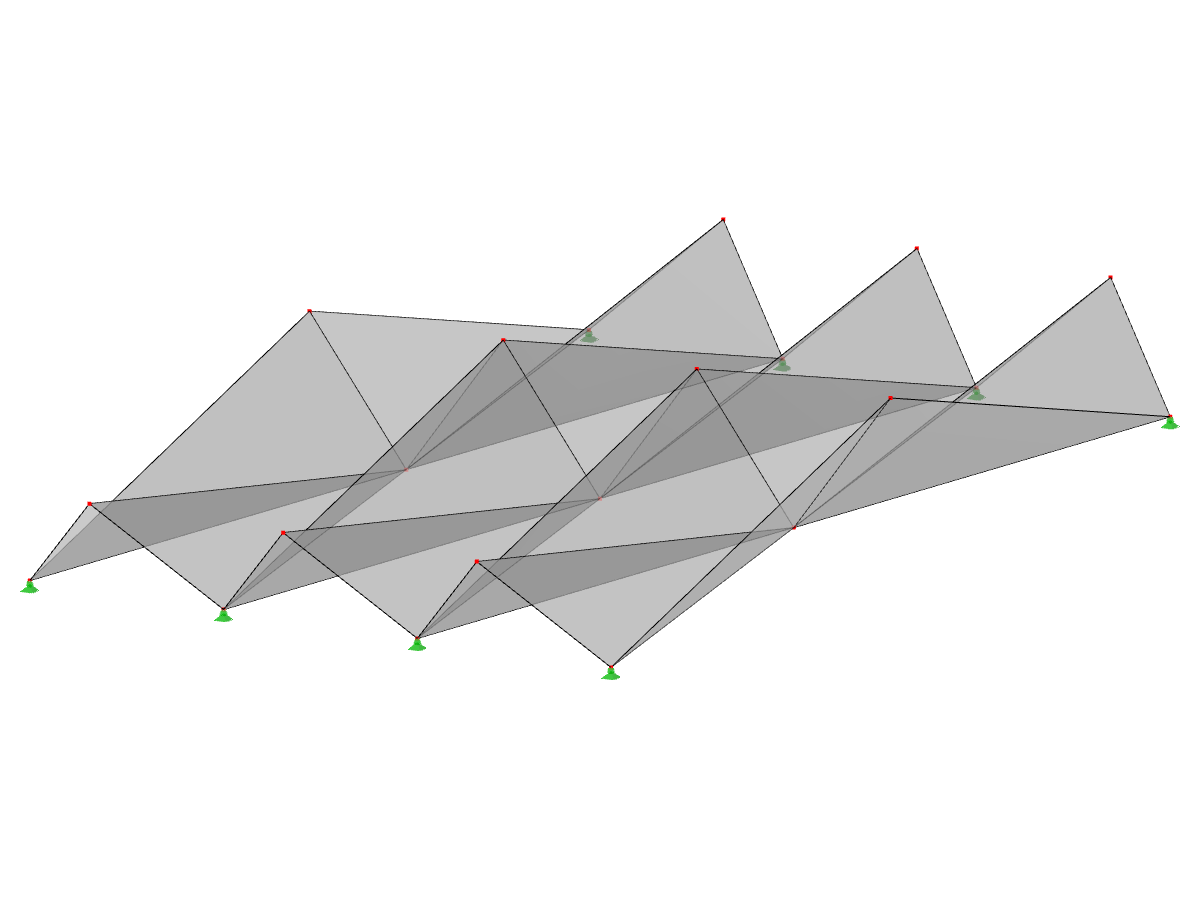 Model ID 522 | 034-FPL102 | Prismatic Folded Structure Systems. Surfaces with Counter-Running Folding. Counter Profile in Center