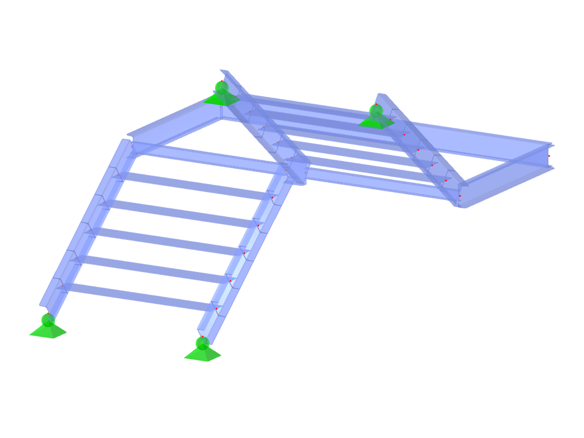 Model ID 3070 | STS004-a | Stairs | Two-Flight | Half Turn (U-Shaped, Switchback) | Up-Right