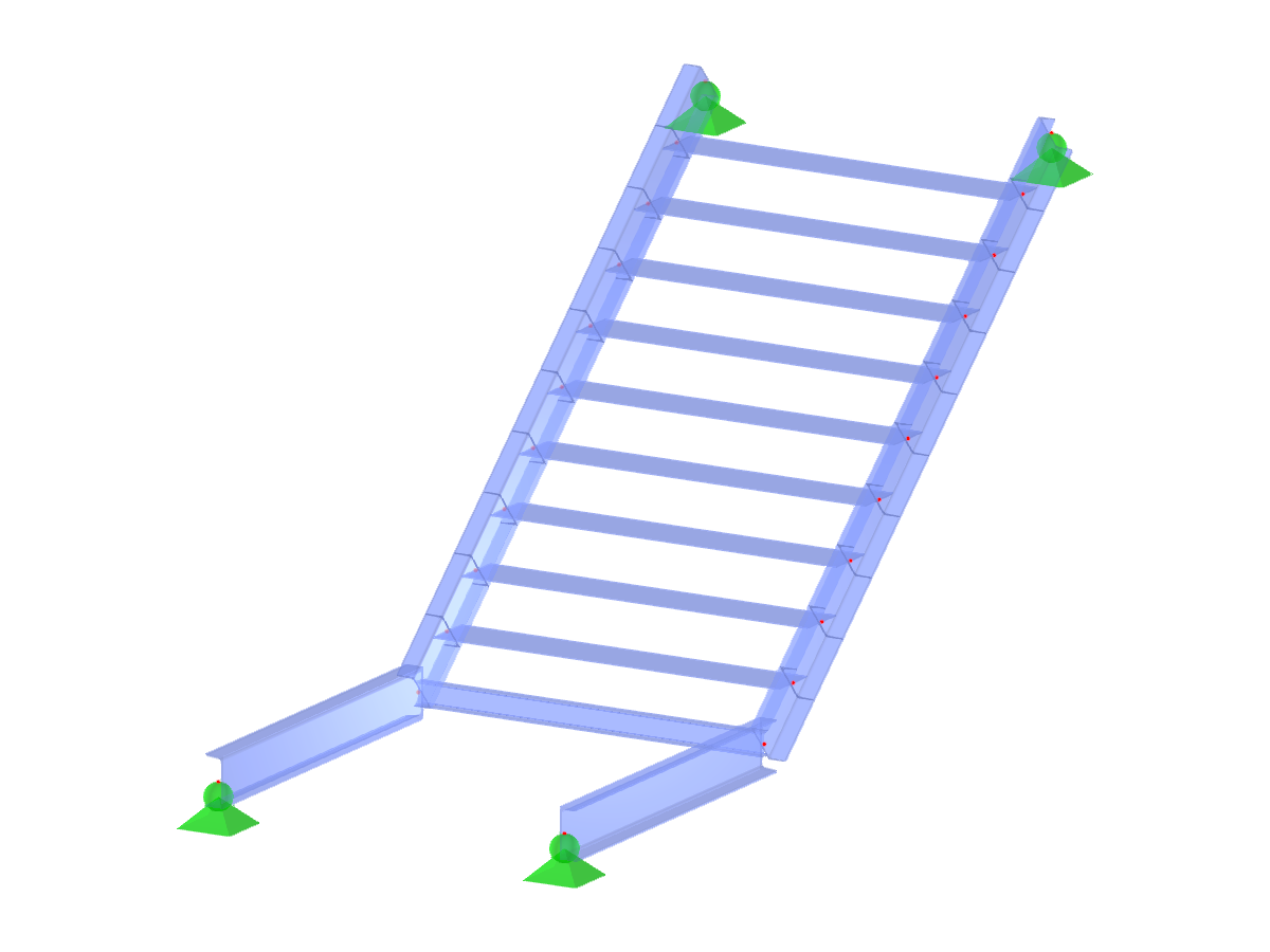 Model ID 3072 | STS001-c | Stairs | Single Flight | Straight with Bottom Landing