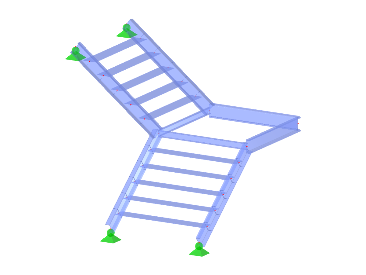 Model ID 3079 | STS003-b | Stairs | Two-Flight | Quarter Turn (L-Shaped) | Up-Left