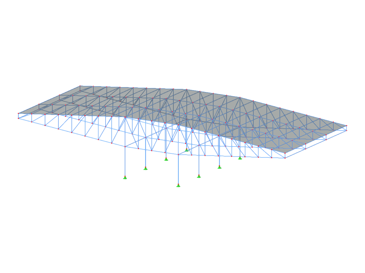 Model ID 3501 | FTS007 | Cantilevered Structure | Trusses Doubly Supported in Center