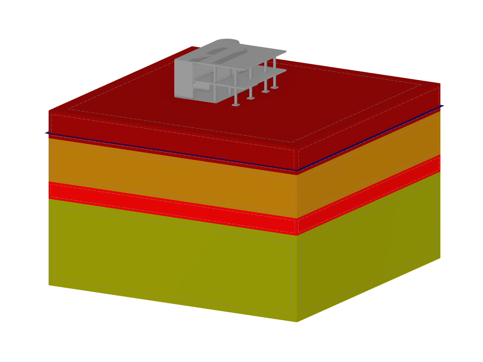 Reinforced Concrete Building on Soil Model