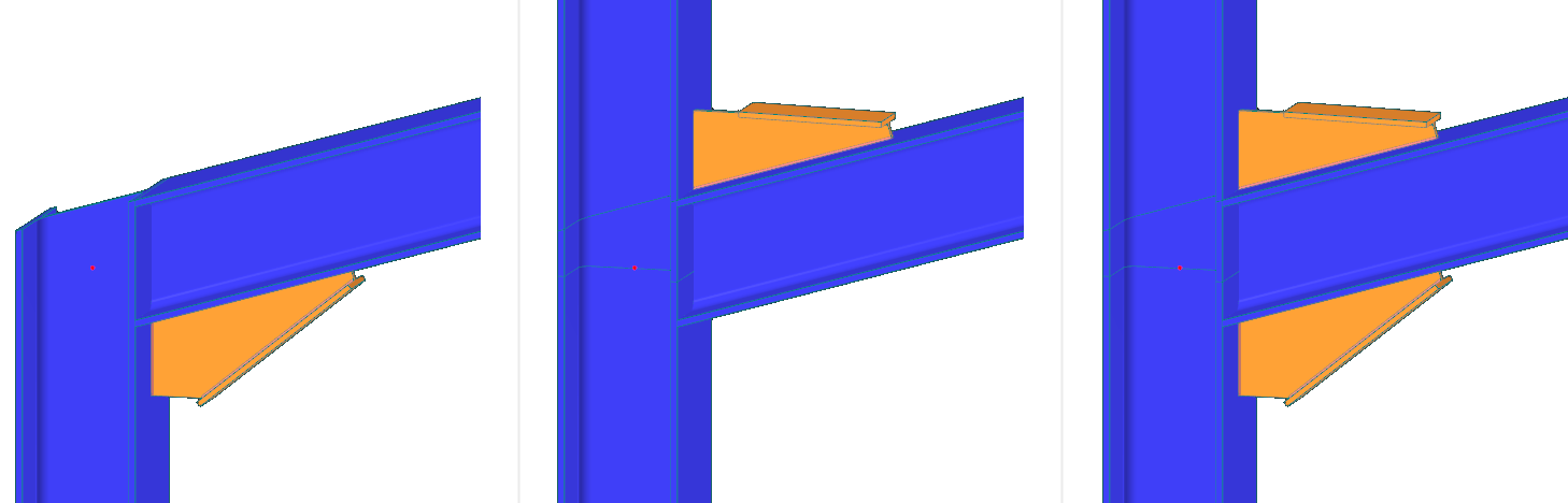 Position of Haunch: Bottom (left), Top (middle), Both (right)