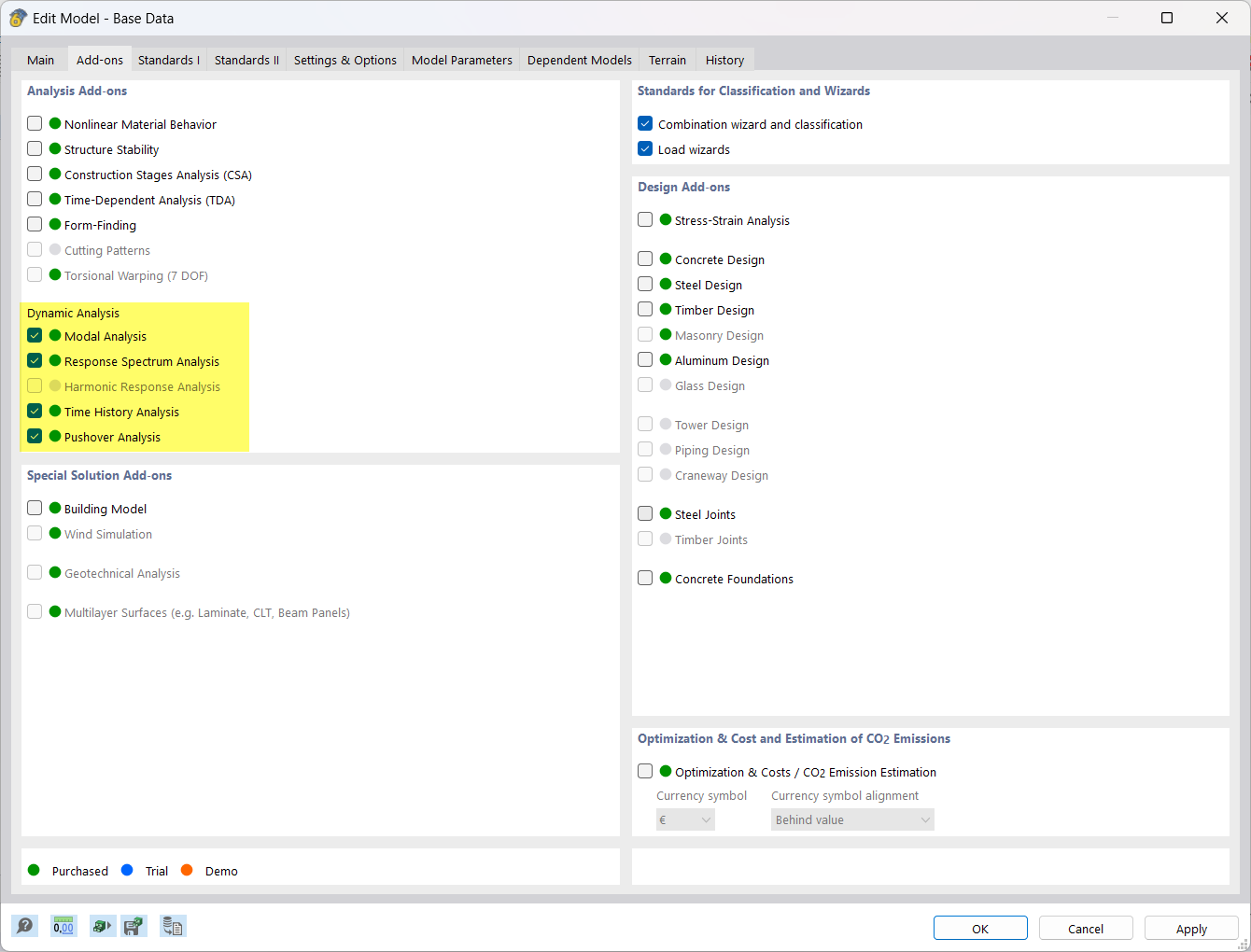 Add-ons for Dynamic Analysis