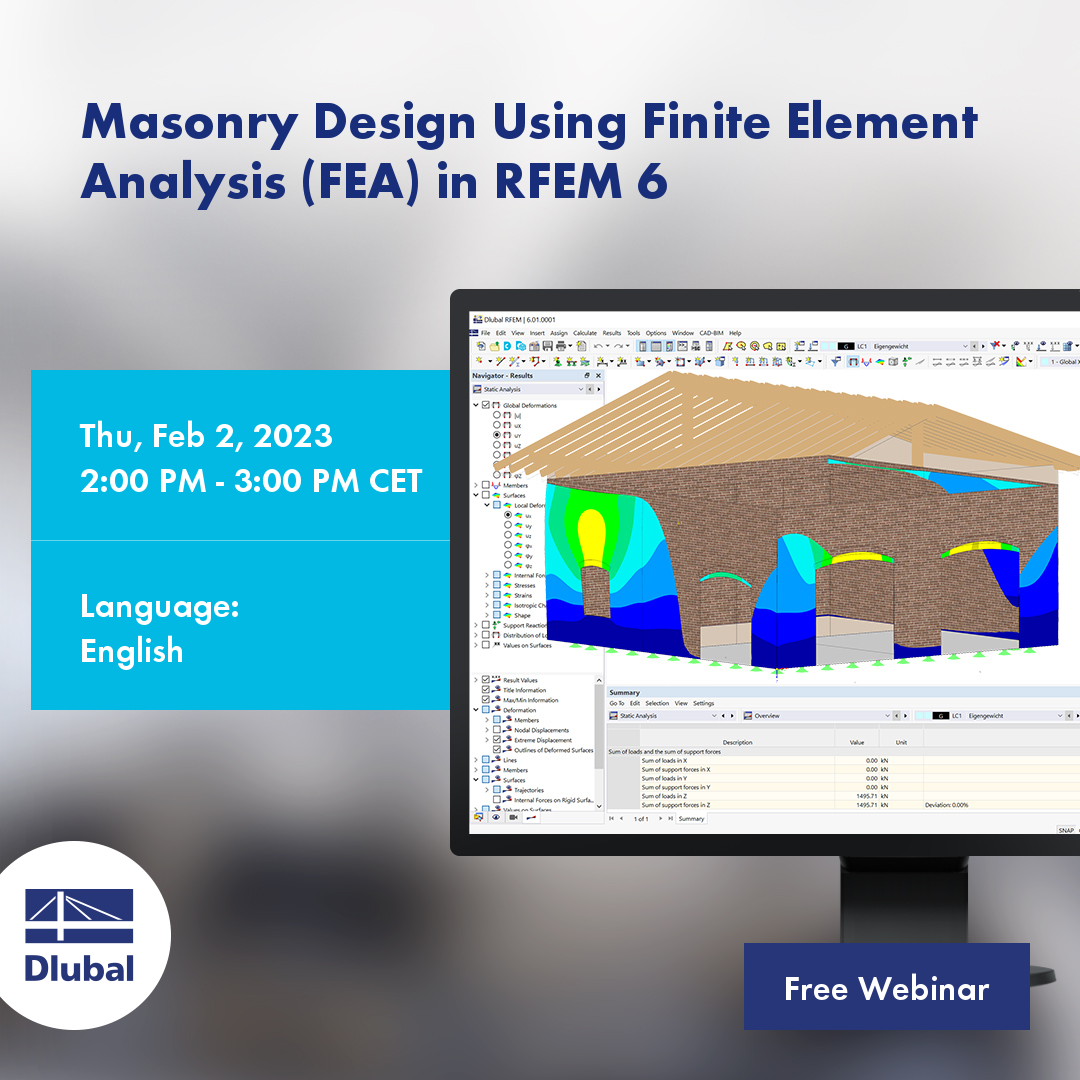 Masonry Design Using Finite Element Analysis (FEA) In RFEM 6